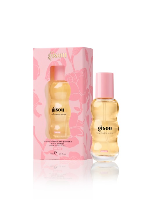 Gisou Honey Infused Hair Perfume - mini haarparfum  - voorkant 2 wild rose