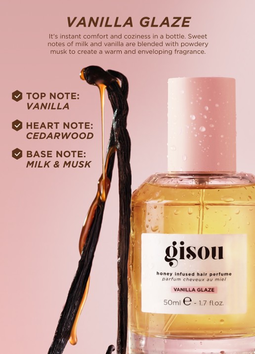 Gisou Honey Infused Vanilla Glaze Hair Perfume - haarparfum - detail 4 undefined