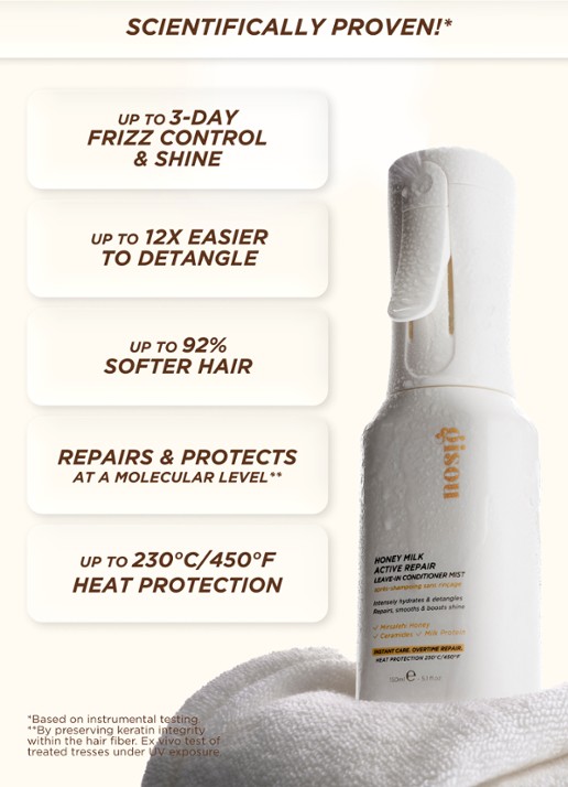 Gisou Honey Milk Active Repair Mist - leave-in conditioner - voorkant 6 undefined