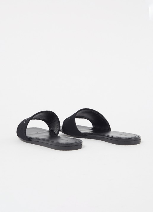 Givenchy 4G slipper van canvas met logo - detail 3 zwart