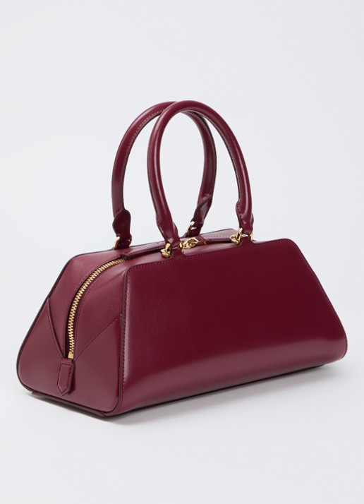 Givenchy Antigona East-West Mini handtas van kalfsleer met afneembare schouderriem - achterkant 7 bordeauxrood