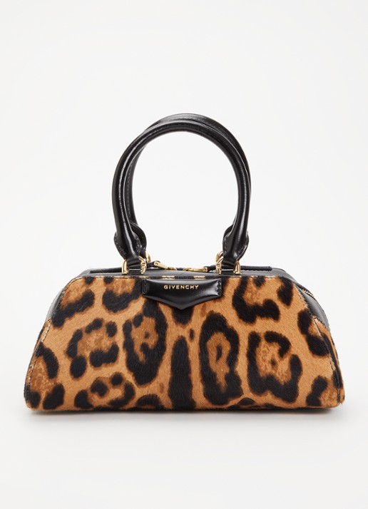 Givenchy Antigona handtas van kalfsleer met panterprint
