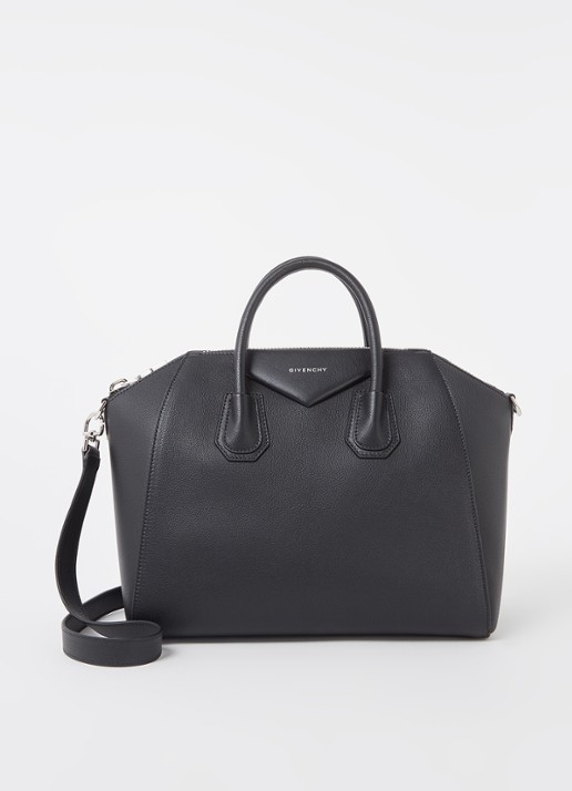 Givenchy Antigona Medium handtas van geitenleer - voorkant zwart