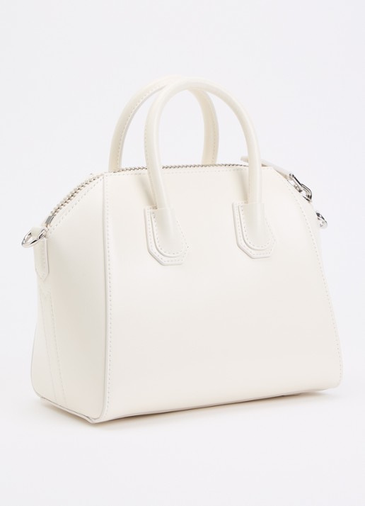 Givenchy Antigona Mini handtas van kalfsleer met afneembare schouderriem - achterkant ivoor