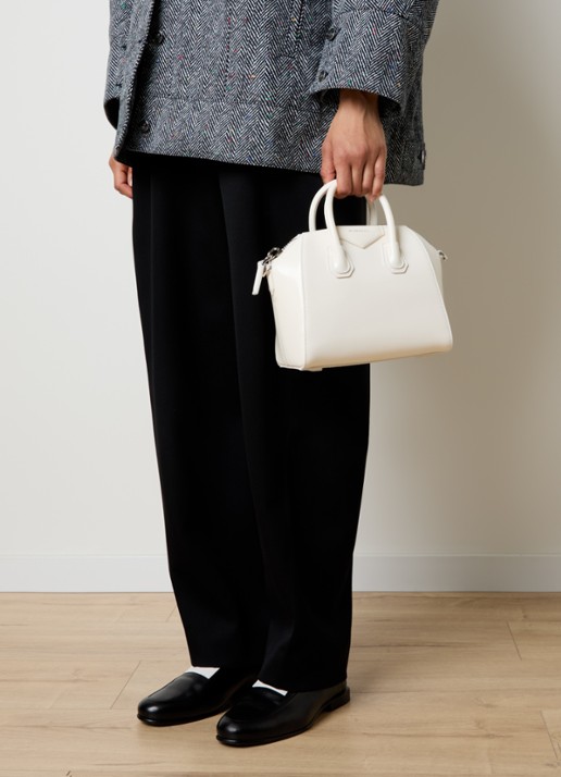 Givenchy Antigona Mini handtas van kalfsleer met afneembare schouderriem - voorkant 4 ivoor
