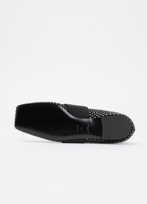 Givenchy Ballerina met strass en logo - detail 6 zwart