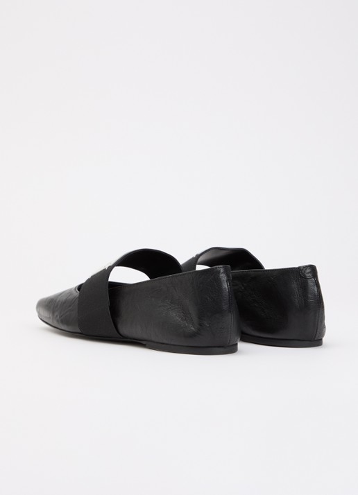 Givenchy Ballerina van lamsleer met logo - achterkant 3 zwart