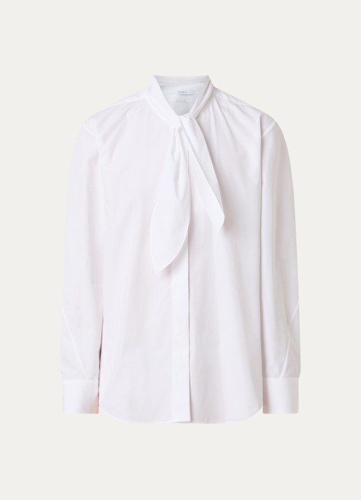 Givenchy Blouse met sjaalkraag - voorkant 4 wit