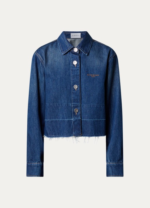 Givenchy Blouse van denim - voorkant 4 indigo
