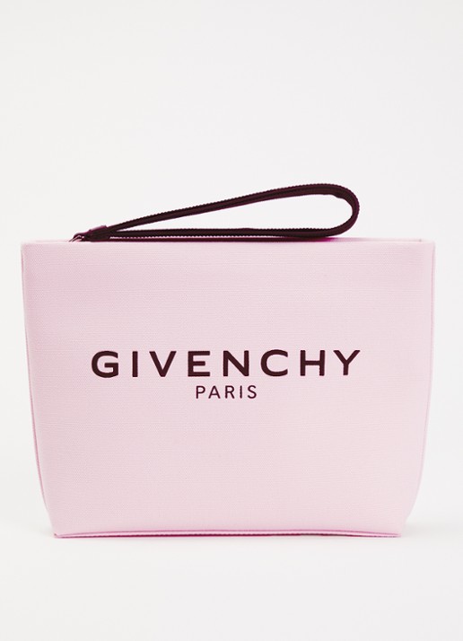 Givenchy Clutch van canvas - voorkant 2 lichtroze