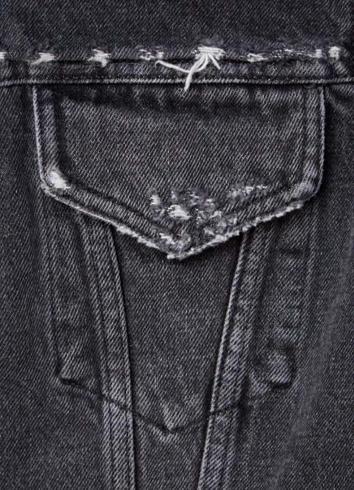Givenchy Cropped spijkerjas met borstzakken - detail 2 zwart