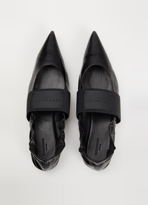 Givenchy Crush ballerina van kalfsleer met lakfinish - detail 2 zwart