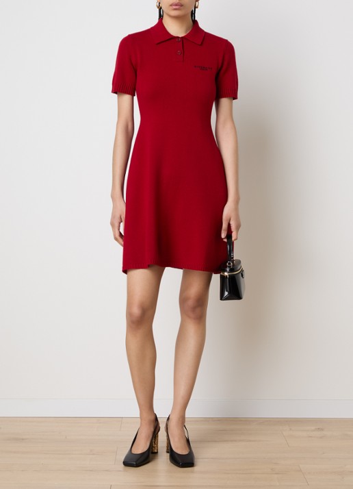 Givenchy Fijngebreide A-lijn mini jurk in kasjmierblend - voorkant 2 rood