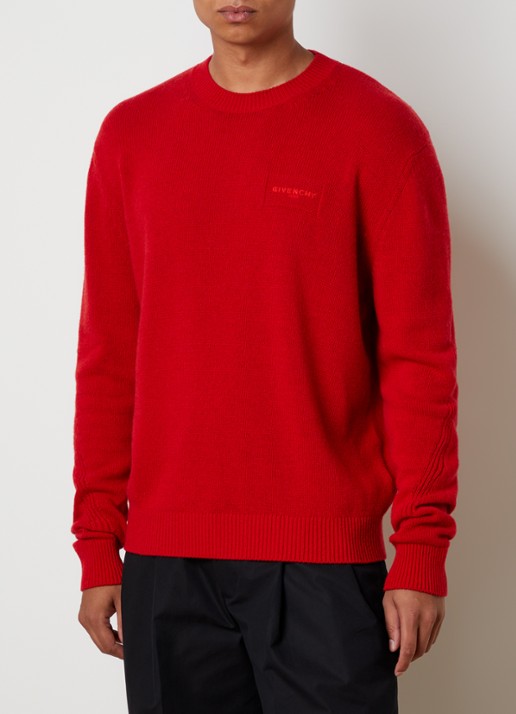 Givenchy Grofgebreide trui in kasjmierblend met logo