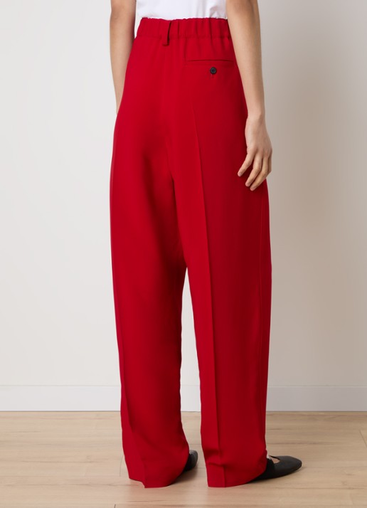 Givenchy High waist straight fit pantalon met steekzakken - achterkant rood