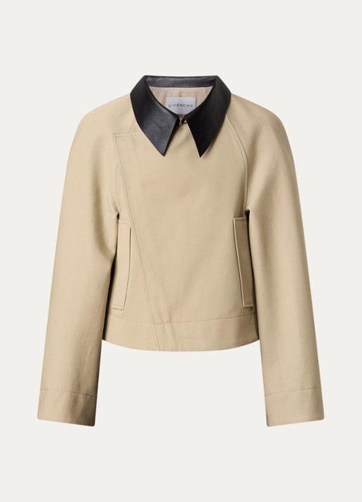 Givenchy Jack in wolblend met steekzakken - voorkant 4 beige
