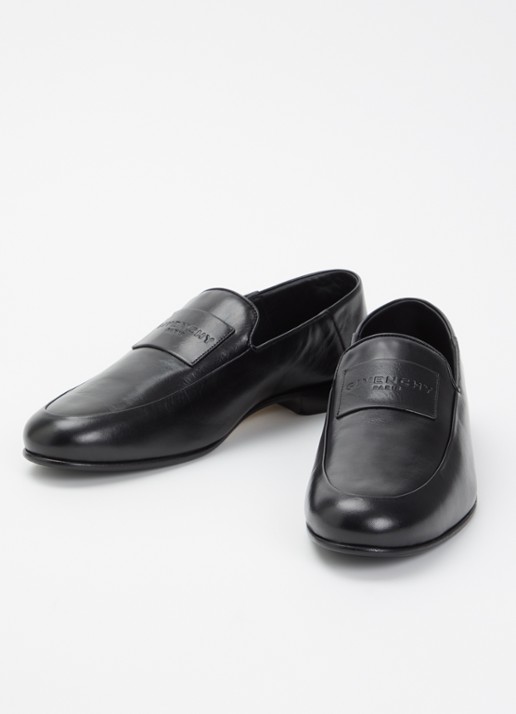 Givenchy Label loafer van lamsleer - detail zwart