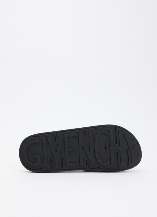 Givenchy Label Slide slipper met logo - detail 5 zwart