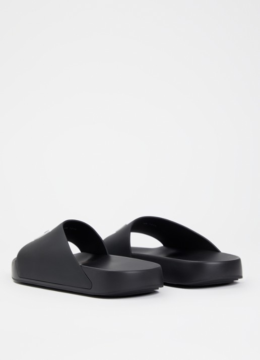 Givenchy Label Slide slipper met logo - achterkant zwart