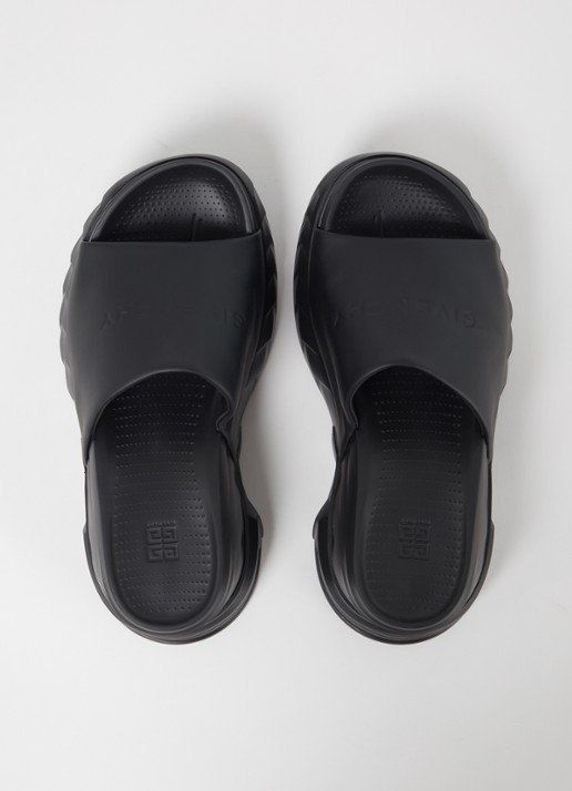 Givenchy Marshmallow slipper met logo - detail 3 zwart