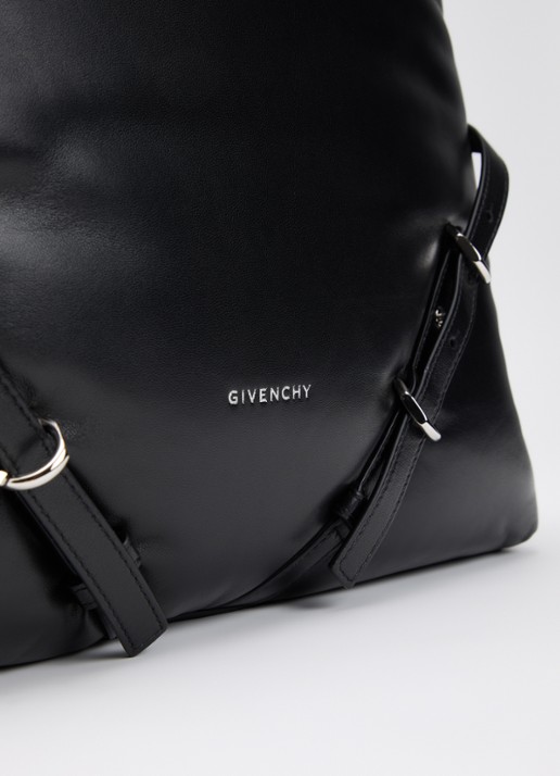 Givenchy Medium Voyou Bomber schoudertas van lamsleer met verstelbare schouderriem - detail 4 zwart