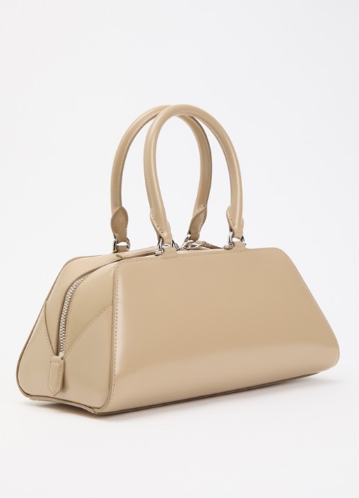 Givenchy Mini Antigona East-West handtas van kalfsleer met afneembare schouderriem - achterkant beige