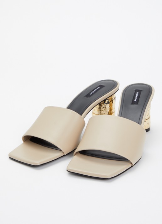 Givenchy Muiltje van kalfsleer met metallic details - detail 3 beige