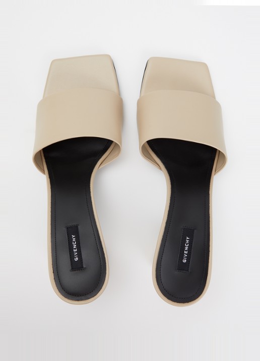 Givenchy Muiltje van kalfsleer met metallic details - detail 4 beige