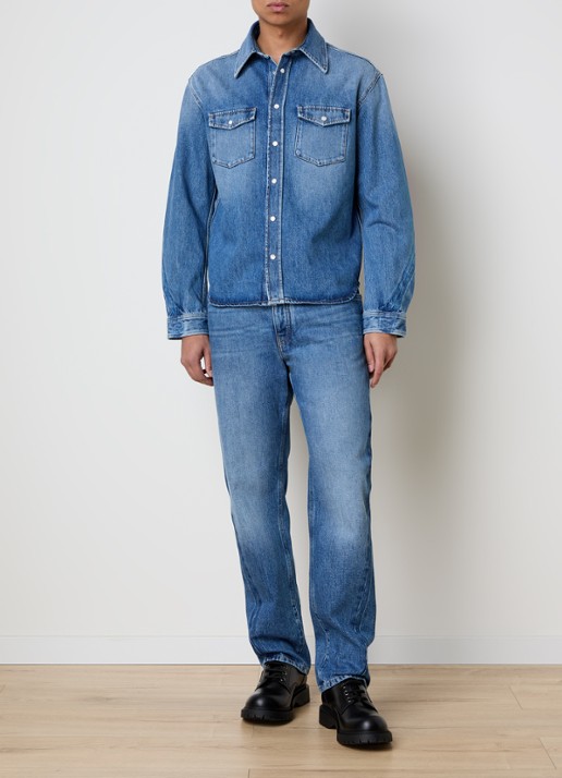 Givenchy Overhemd van denim met borstzakken - voorkant 5 blauw