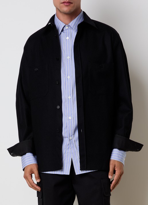 Givenchy Overshirt met borstzakken - detail zwart