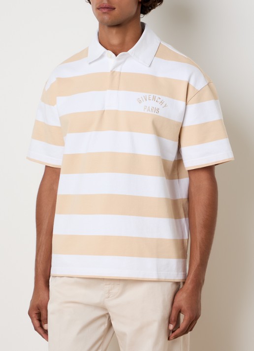 Givenchy Polo met logo en streepprint
