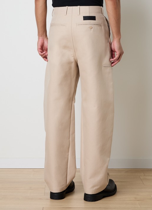 Givenchy Regular fit chino met paspelzak - achterkant 6 beige