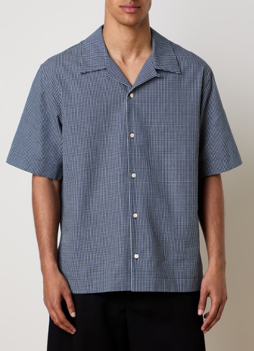 Givenchy Regular fit overhemd met ruitdessin - achterkant indigo