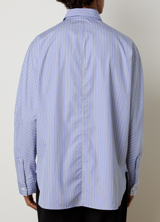 Givenchy Regular fit overhemd met streepprint - achterkant 3 donkerblauw
