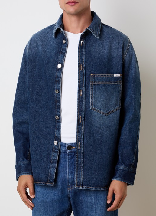 Givenchy Regular fit overshirt van denim - detail indigo