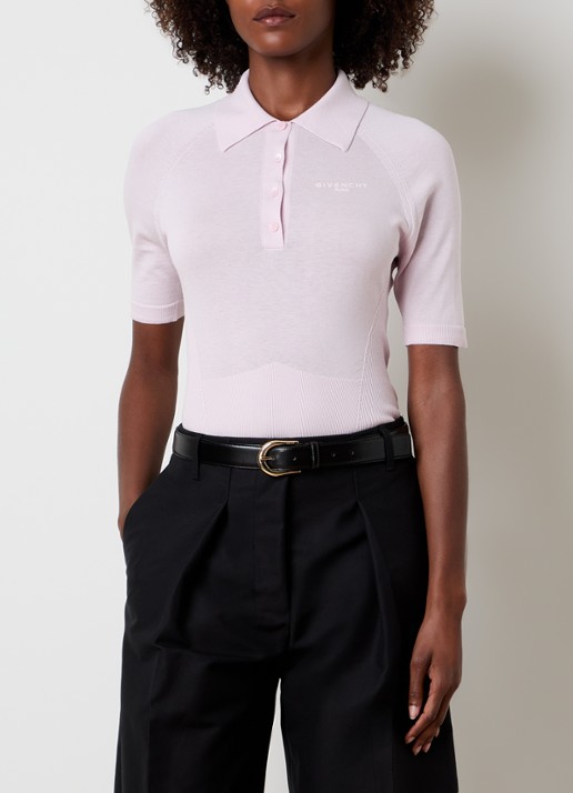 Givenchy Regular fit polo in zijdeblend met logo