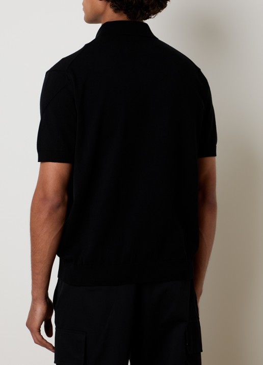 Givenchy Regular fit polo met logoborduring - achterkant 3 zwart
