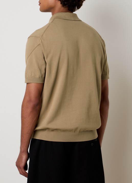 Givenchy Regular fit polo met logoborduring - achterkant 5 camel