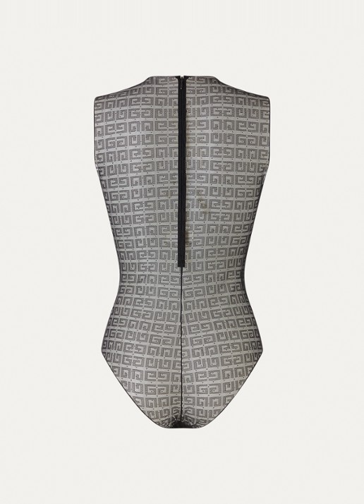 Givenchy Semi-transparante body met logoprint - achterkant zwart