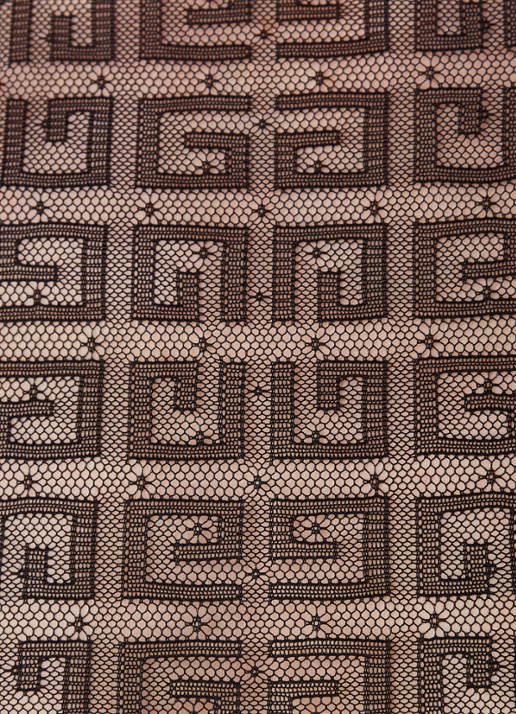 Givenchy Semi-transparante body van kant met logo - detail 3 zwart
