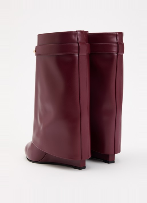 Givenchy Shark laars van kalfsleer - achterkant bordeauxrood