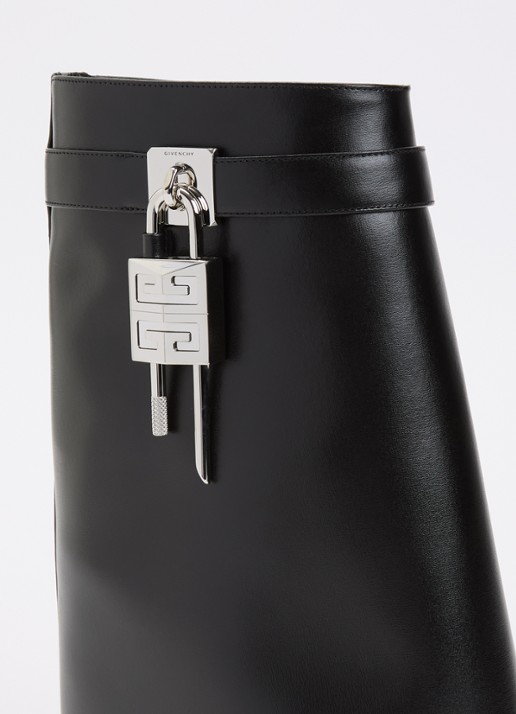 Givenchy Shark Lock enkellaarsje van kalfsleer  - detail 6 zwart