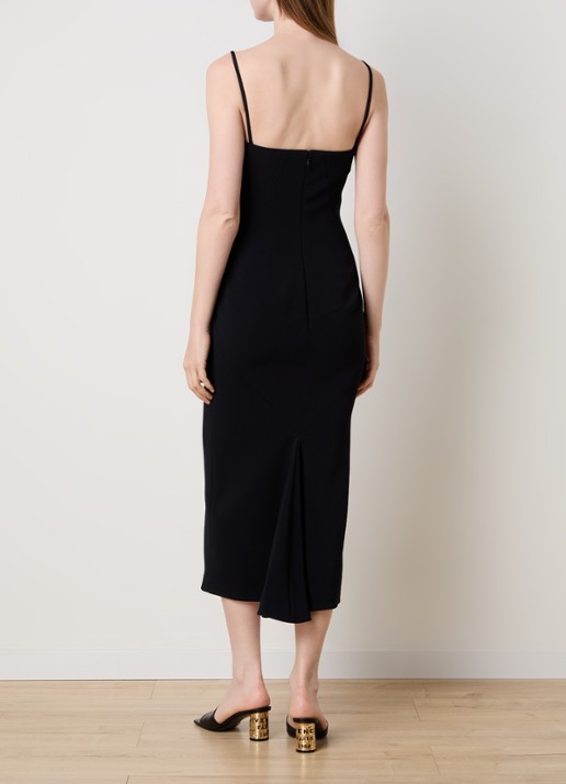 Givenchy Sliced midi jurk  - achterkant 3 zwart