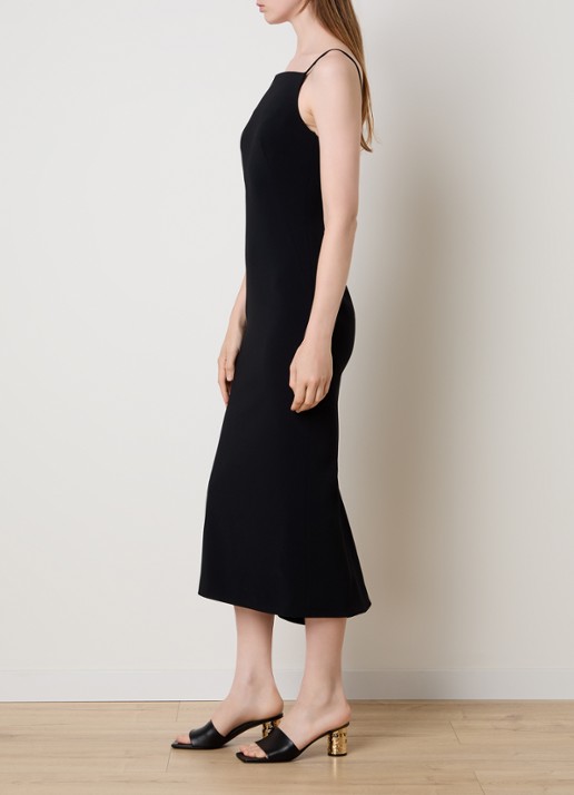 Givenchy Sliced midi jurk  - voorkant 5 zwart