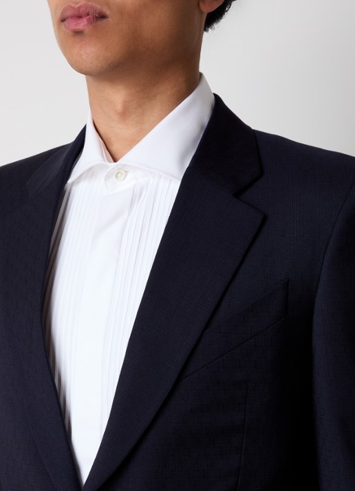 Givenchy Slim fit colbert van wol met klepzakken - detail 4 donkerblauw