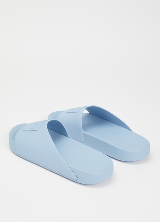 Givenchy Slipper met logo - achterkant lichtblauw