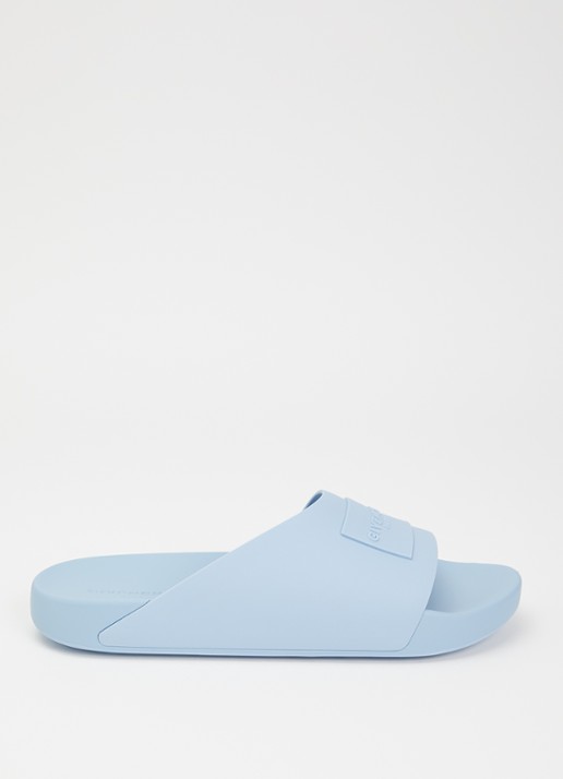 Givenchy Slipper met logo - voorkant 6 lichtblauw