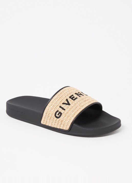 Givenchy Slipper met logo - voorkant zwart