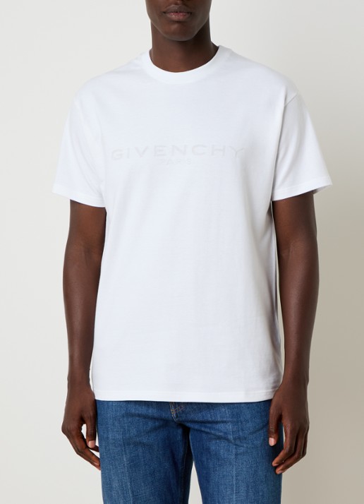 Givenchy T-shirt in zijdeblend met logo