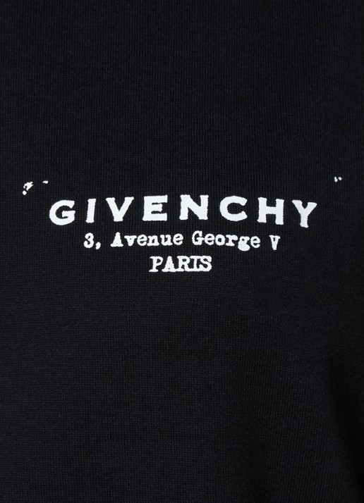 Givenchy T-shirt met logo- en backprint - detail 2 zwart